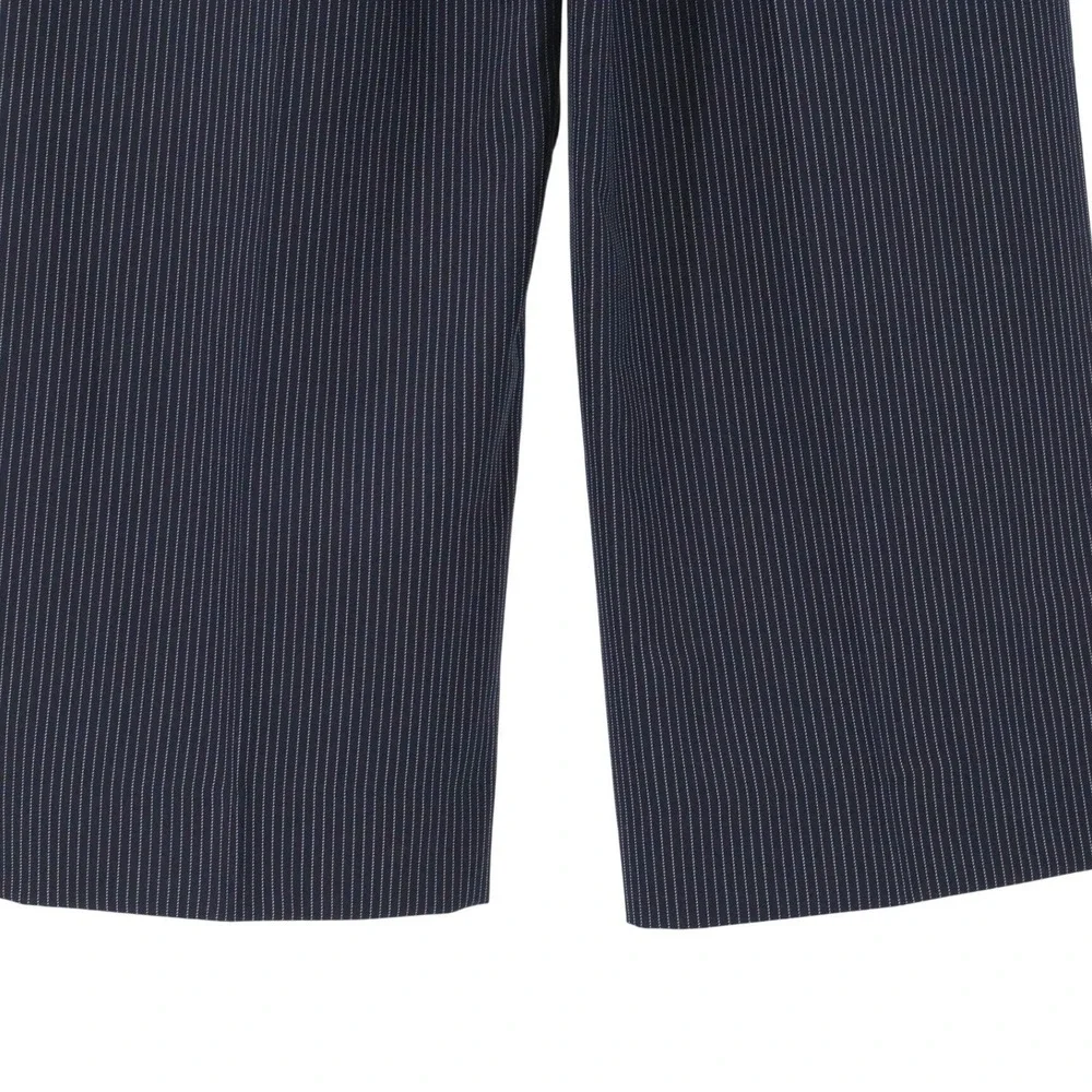 Tory Burch Crepe‎ Tailored Pants Relaxed Fit Navy Pinstripe Size 8
